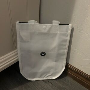 lululemon athletica White Tote Bag with Black Logo